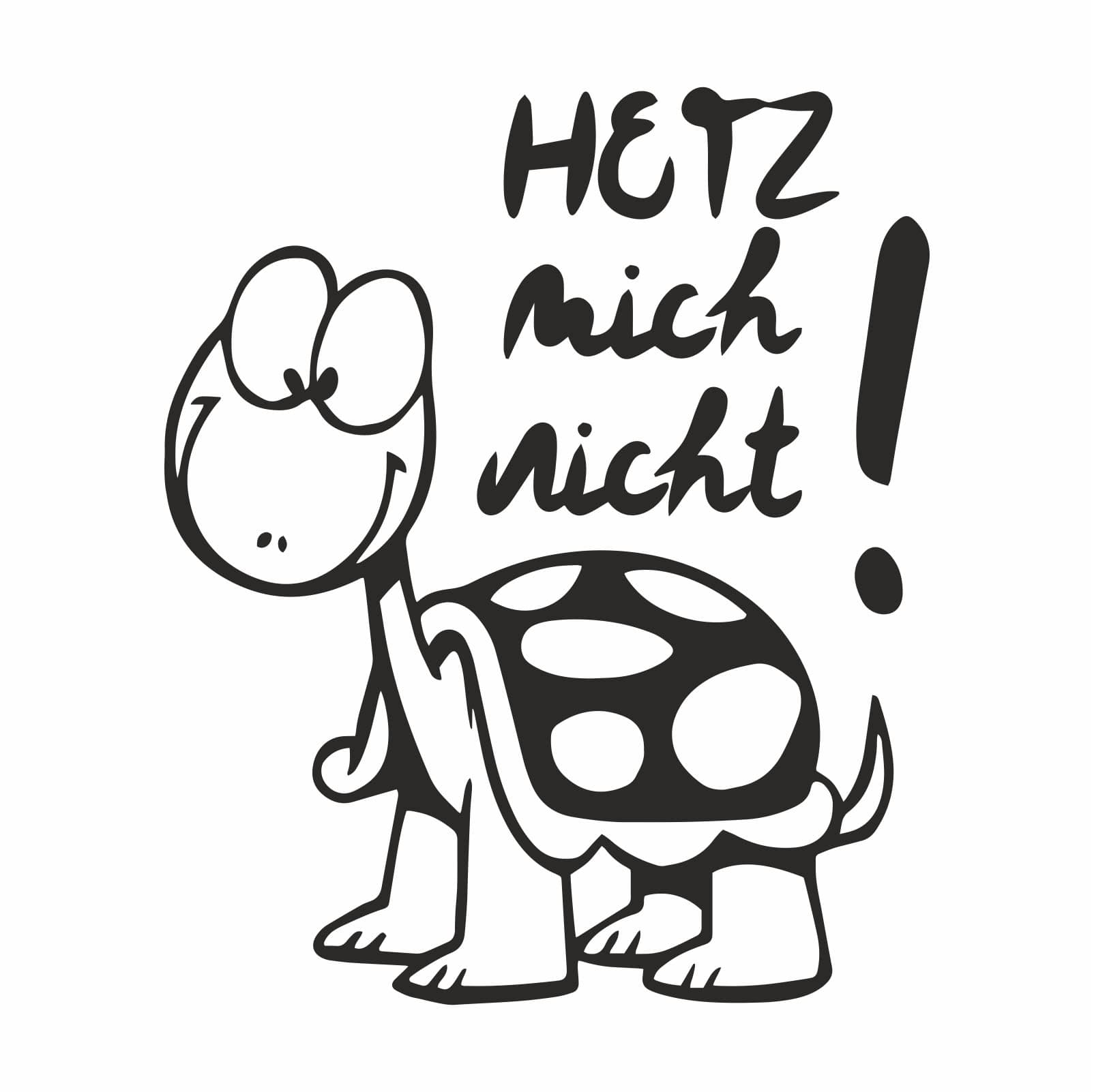 tradercat Auto Aufkleber Hetz Mich Nicht 10cmx12cm - Sticker für alle Oberflächen - Fenster, Seitenspiegel, Heckscheibe, Motorhaube, Fahrzeug – mit Anleitung (Schwarz)