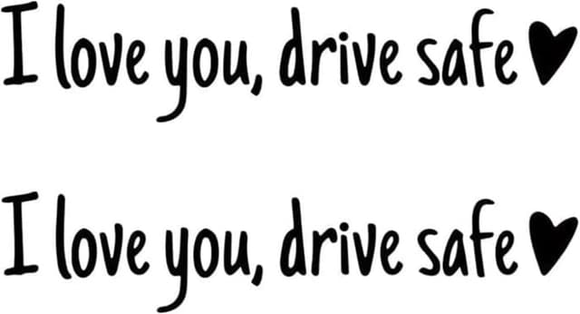 Rückspiegel-Aufkleber mit Herz, Aufschrift "I love you, drive safe", Rückspiegel-Aufkleber mit Herz, Selbstbestätigung, Autospiegel-Aufkleber für Frauen, Wasserflasche, Laptop, Zubehör, Geschenke 2pcs Schwarz