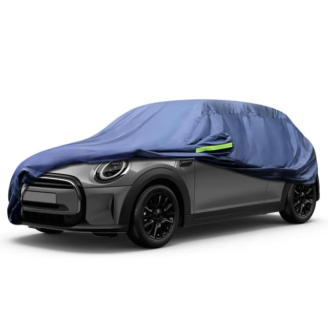 Svnqney Autoabdeckplane 10 Schichten Vollgarage Autoabdeckung Vollgarage Staubdicht Wasserdicht Autohülle Autoplane Car Cover für Mini cooper3 2000-2022