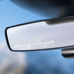 JIEYAO 4 Stück I Love You Drive Safe Spiegelaufkleber, Aufkleber für Rückspiegel und Fenster mit Herz Vinyl Aufkleber Selbstklebender Süße Aufkleber Autozubehör Geschenk für Fahrer Frauen Männer B Benutzerdefiniert Angebot bei HelloDeals