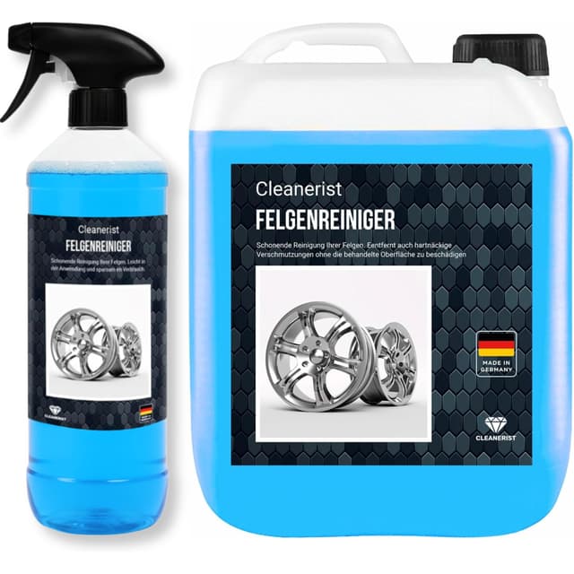 Cleanerist | 5 + 1 Liter Felgenreiniger AP02 für Alufelgen & Stahlfelgen - säurefrei mit höchster Materialverträglichkeit - für Leichtmetallfelgen und Aluminiumfelgen am Auto, PKW, LKW, Transporter 5 l (1er Pack) + 1 l (1er Pack)