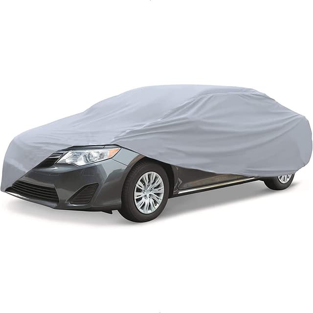 Retoo Auto Abdeckplane Winter Wetterfeste, Leichte Ganzgarage Autoabdeckung Wasserdicht, Autoplane Winddicht Vollgarage Hagelschutz Staubdicht für 450cm-475cm Auto, Schneeschutz Auto-Abdeckung