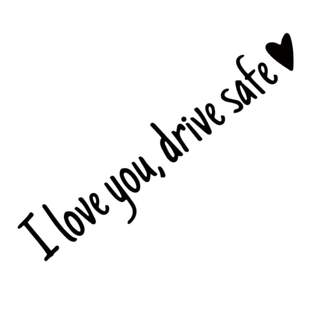 “I Love You Drive Safe” Aufkleber | Auto Aufkleber Spiegel Außen Ich Liebe Dich, Windschutzscheiben-Buchstaben, Miniatur wasserdicht für Rückspie Freundin, Freund Autozubehör Schwarz