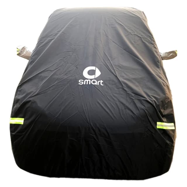 Autoabdeckung Abdeckplane Vollgarage Plane Autoplane FüR Smart Fortwo Wasserdicht SchutzhüLle Abdeckung HüLle Sonnenschutz Staubdicht Schwarz