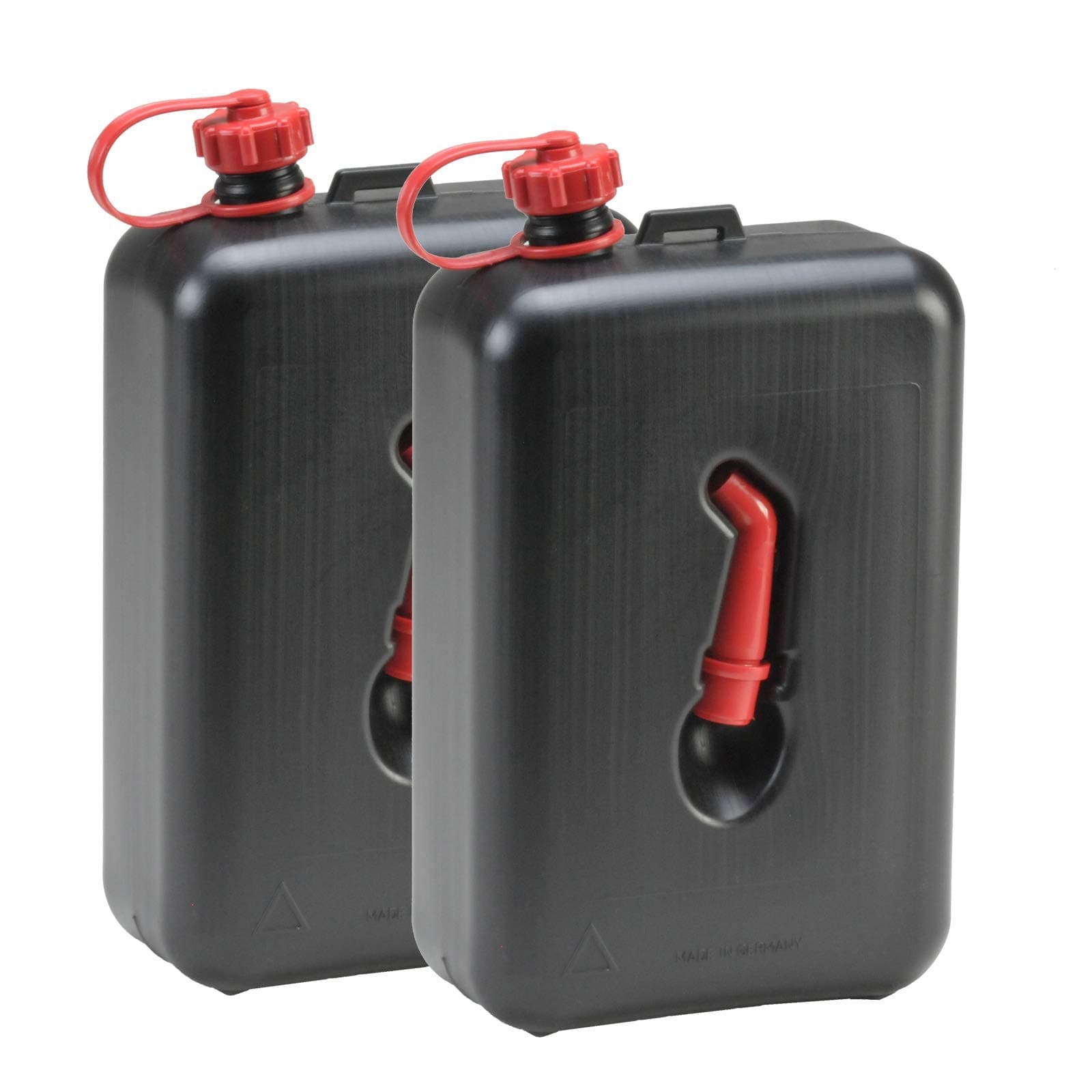 hünersdorff 2x 2 Liter Benzin- und Diesel-Kanister schwarz (2er Set) Motorrad-Benzinkanister 2L