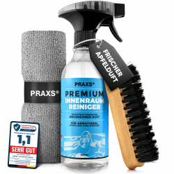 PRAXS® Innenraumreiniger Auto (500ml) - Cockpit Reiniger pH neutral - porentiefe Reinheit für Kunststoff, Polster, Leder - Auto Innenraum Reiniger, Cockpitpflege, Innenraumreiniger Angebot bei HelloDeals