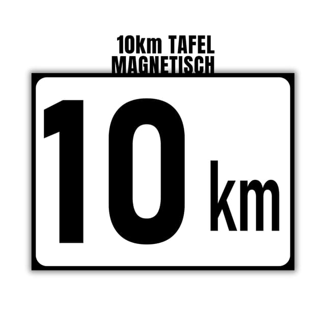 km Tafel Bauartengeschwindigkeit magnetisch | kmh Tafel für Traktor Anhänger oder Oldtimer (10km)