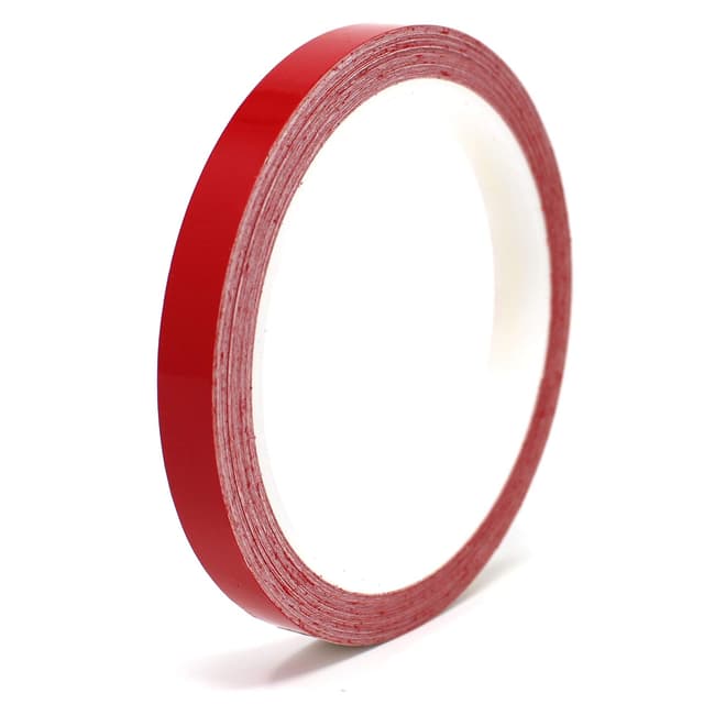 Finest Folia 10 Meter (0,79€/Meter) Zierstreifen Auto Motorrad Boot Modellbau Farbauswahl Dekorstreifen Seitenstreifen Klebestreifen (Rot Glanz, 9mm Breite) Rot Glanz 9mm Breite