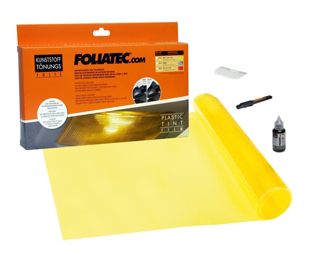 FOLIATEC Kunststoff Tönungsfolie Folie für Auto Innenraum, gelb, 30 x 100 cm