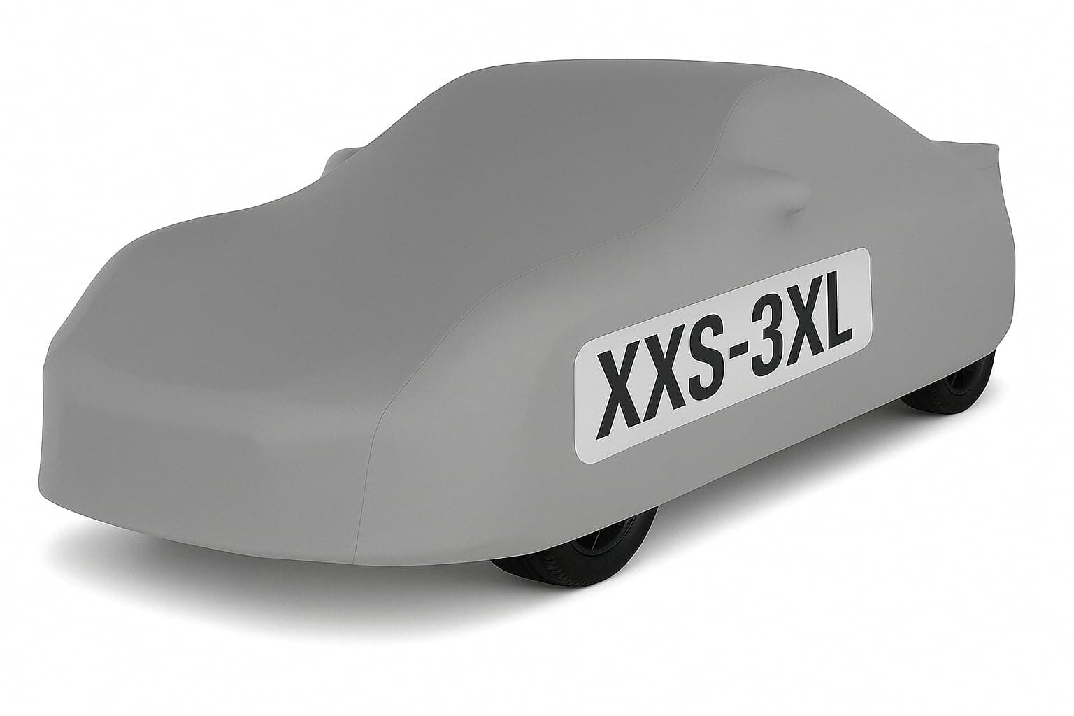 Car-e-Cover© Auto Abdeckplane – Indoor Autoplane Perfect Stretch – 180g/m² elastisches Jersey – Atmungsaktiv – Konturgenau – Staubschutz – Für Garage & Halle - (Silbergrau, XXL) XXL Silbergrau