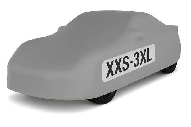 Car-e-Cover© Auto Abdeckplane – Indoor Autoplane Perfect Stretch – 180g/m² elastisches Jersey – Atmungsaktiv – Konturgenau – Staubschutz – Für Garage & Halle - (Silbergrau, XXL) XXL Silbergrau