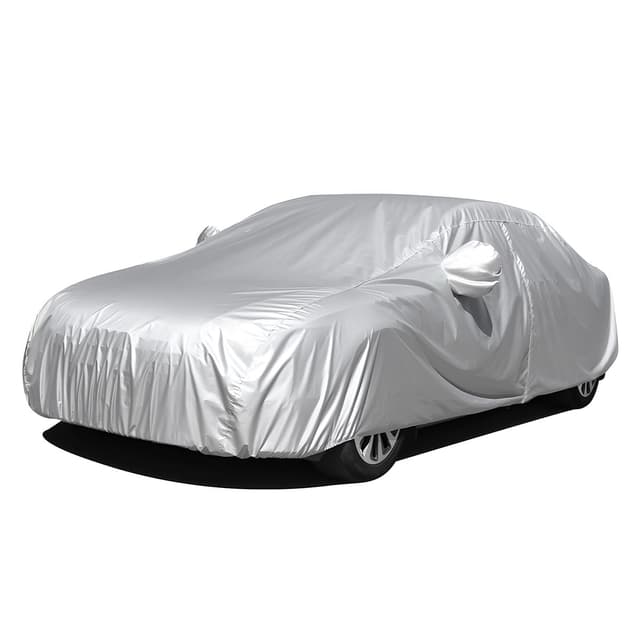 JNNJ Universal-Auto-Vollabdeckung, wasserdichte Atmungsaktive Autoabdeckung, Autoabdeckung Regen Staub Sonne UV Schutz, Winddichte, Staubdichte, Kratzfeste(3S) 405x166x120cm
