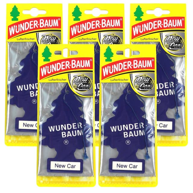 Wunderbaum 5X New Car Orginal Lufterfrischer Duftbaum Fahrzeugduft 1 STK Wunderbaum 5 stück (1er Pack)