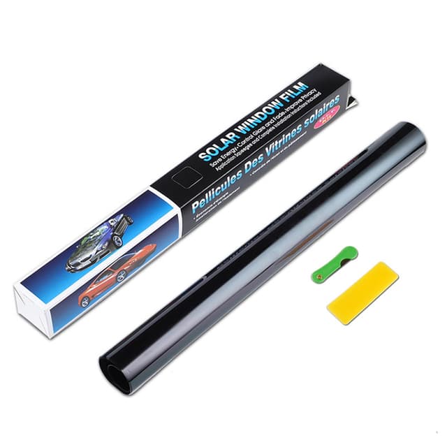 Tönungsfolie Auto 50 x 300cm 5% VLT Scheibentönungsfolie Auto, Sichtschutzfolie, Blockiert UV-/IR-Strahlen, Sonnenschutz, Kratzfeste Autofensterfolie, Heat & Glare