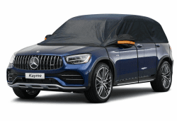 kayme Halbgarage Wasserdicht Atmungsaktiv Autoabdeckung. Halbabdeckung Autoplane für Regen Sonne Staub Schutz. PKW Abdeckplane Wetterfest, Faltgarage für SUV/4x4.(bis zu 460 cm) YM H4 - Für SUV Bis zu 460 cm Schwarz Angebot bei HelloDeals