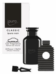 ipuro Classic Autoduft Clip Set - Autostecker Schwarz + Noir Refill - Autodiffusor für Lüftungsschlitze wiederverwendbar & austauschbar, Orientalischer Duft Eukalyptus Patschuli Sandelholz & Kokosnuss Angebot bei HelloDeals