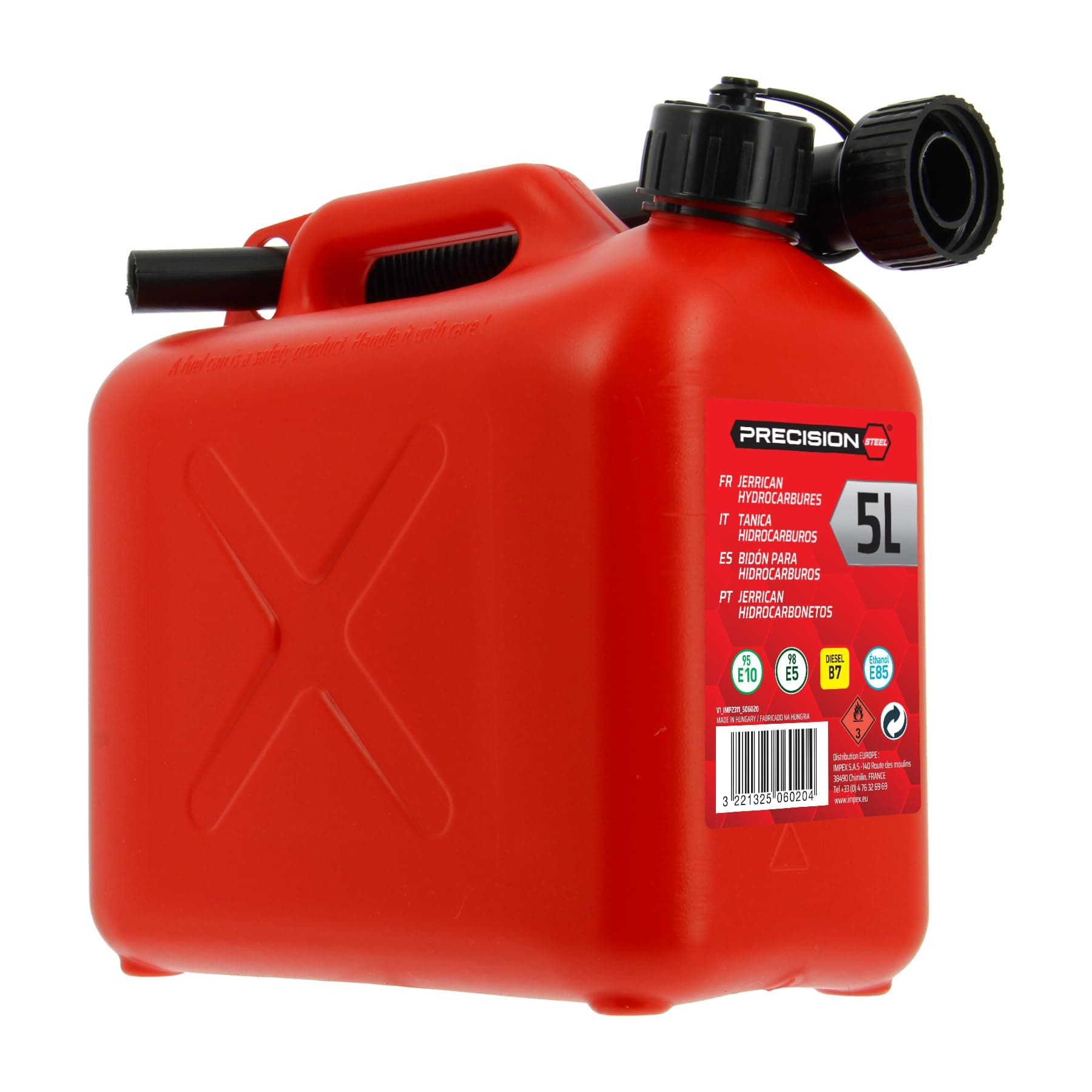 Precision Steel 506020 zugelassener Kanister für 5 L Kraftstoff 5 LITER