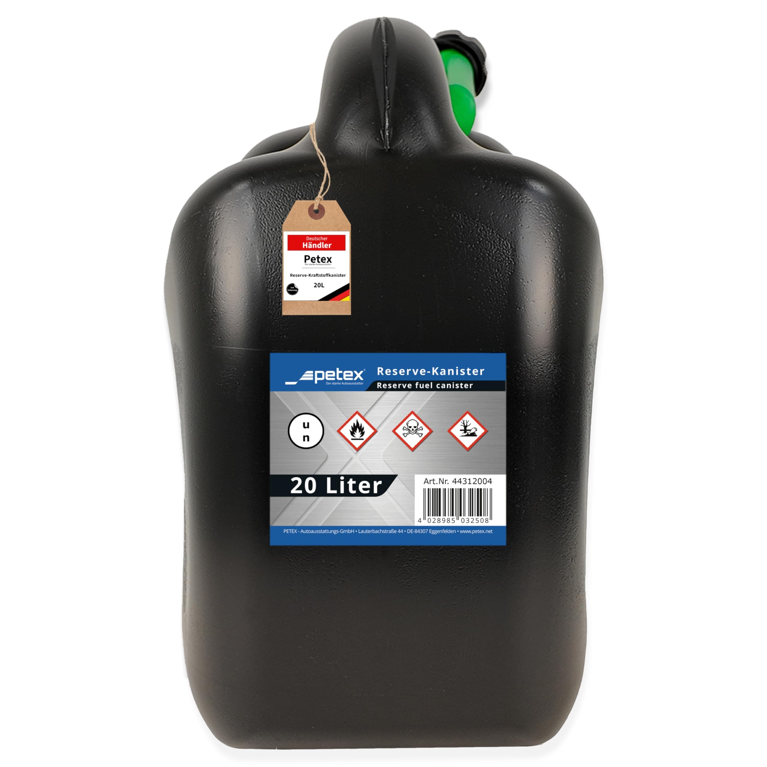 PETEX 44312004 Reserve-Kraftstoff Kanister, schwarz, 20 Liter