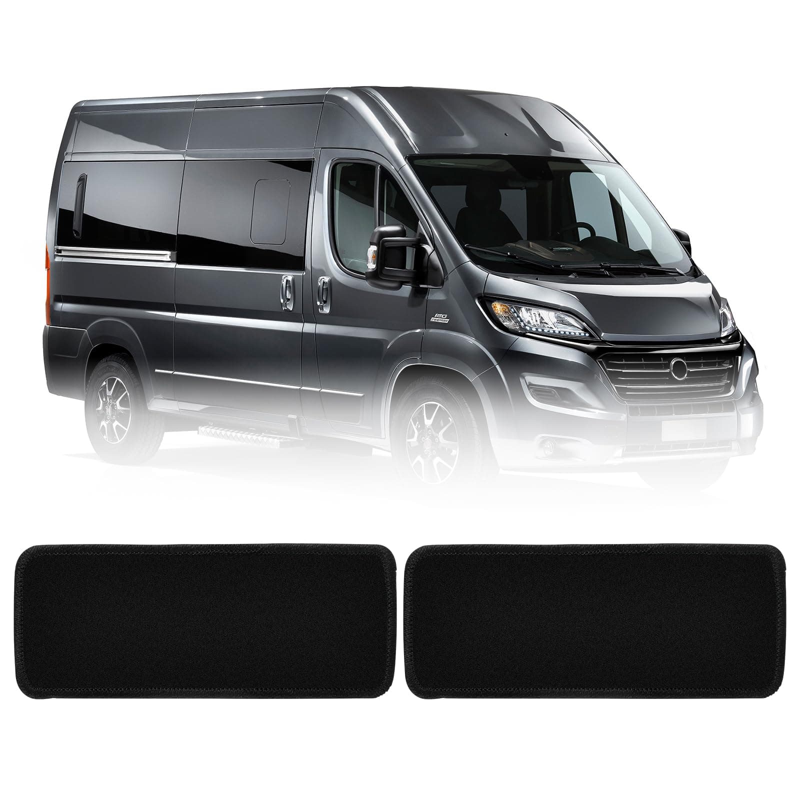 2 Stück Teppiche Fußmatten Ersatz für 2006-2024 FIAT Ducato/Peugeot Boxer/Citroen Jumper, Fußmatte Einstieg, Strapazierfähige Eingangstürmatte Wohnwagenmatte Eingang Maßgeschneidert für 2006-2024 Ducato