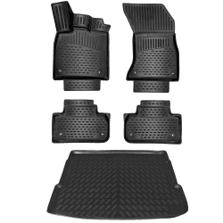 ELMASLINE Gummimatten & Kofferraumwanne Set für Audi Q5 2016-2025 | Nicht passend für 3. Generation & SQ5 | Mit hohem Rand Angebot bei HelloDeals