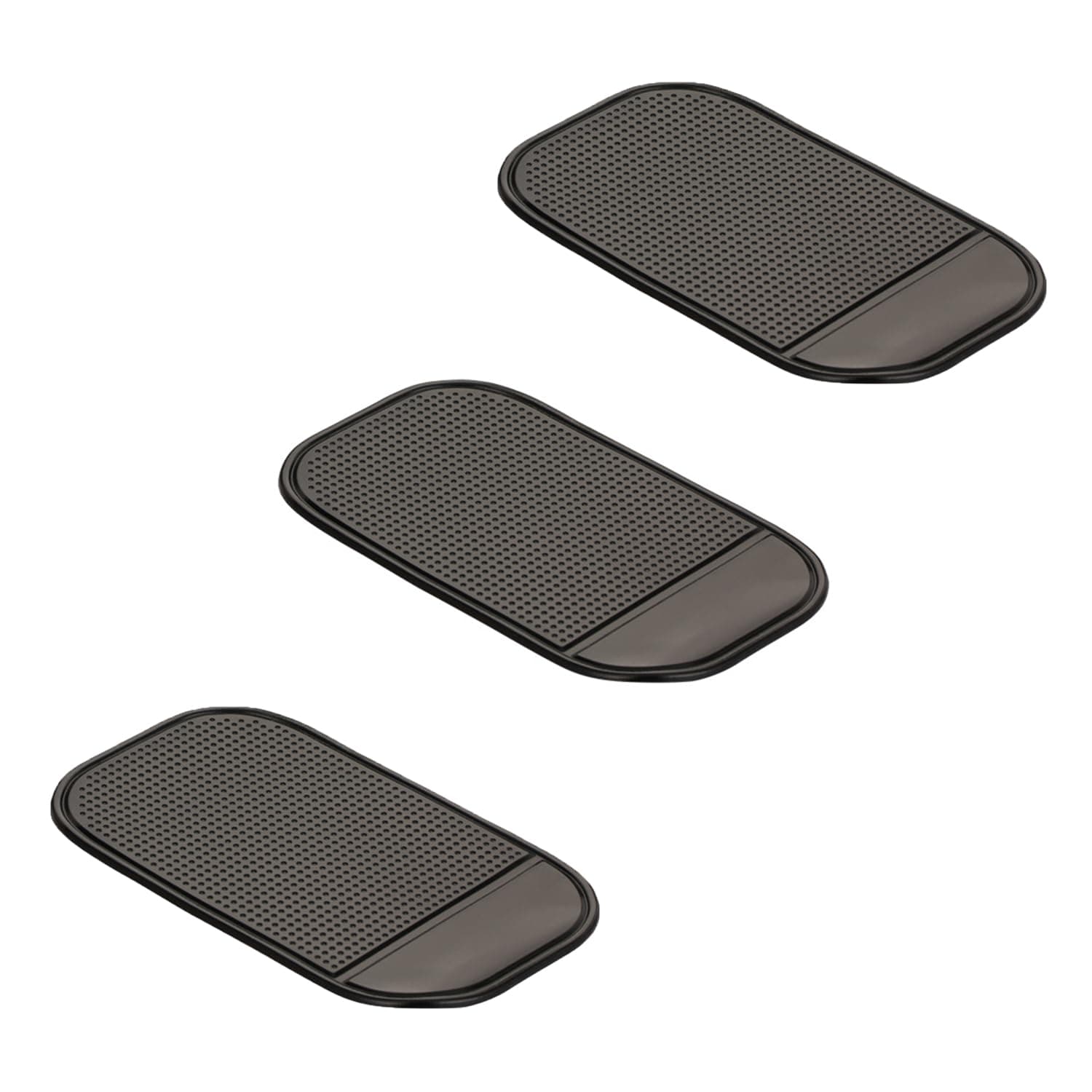 3 Stück Auto Armaturenbrett Anti Rutsch Matten,Waschbare Auto Anti Rutsch Pads,Antirutschmatte Auto Handy,Doppelseitig Klebende Antirutschmatte Auto Armaturenbrett Wiederverwendbar(Schwarz)