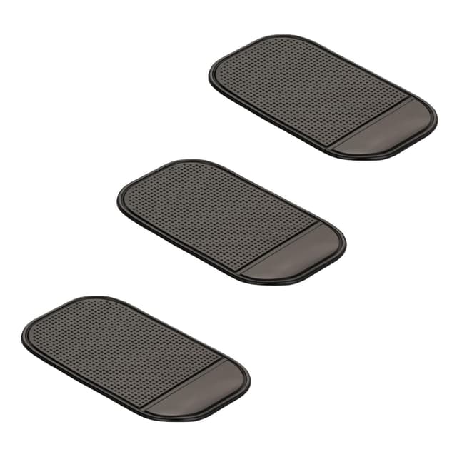 3 Stück Auto Armaturenbrett Anti Rutsch Matten,Waschbare Auto Anti Rutsch Pads,Antirutschmatte Auto Handy,Doppelseitig Klebende Antirutschmatte Auto Armaturenbrett Wiederverwendbar(Schwarz)