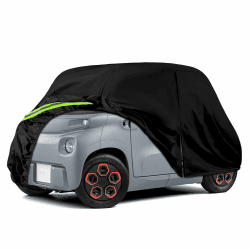 Vollgarage Autoabdeckung Ersatz für Citroen Ami/Rocks-e/Electric/FIAT Topolino 2020-2024, Auto Abdeckplane Autogarage Ganzgarage, Atmungsaktive Vollgarage Wasserdicht Reflexionsstreifen kompatibel with Citroen Ami Schwarz Angebot bei HelloDeals