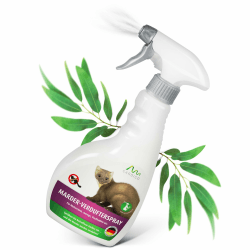 GARDIGO® Marderspray - Marderschreck für Auto, Dachboden, Garten | 500ml mit Eukalyptus-Citriodora Öl | Marderabwehr Auto zum Marder vertreiben | Abwehrspray gegen Marder im KFZ | Made in Germany Angebot bei HelloDeals