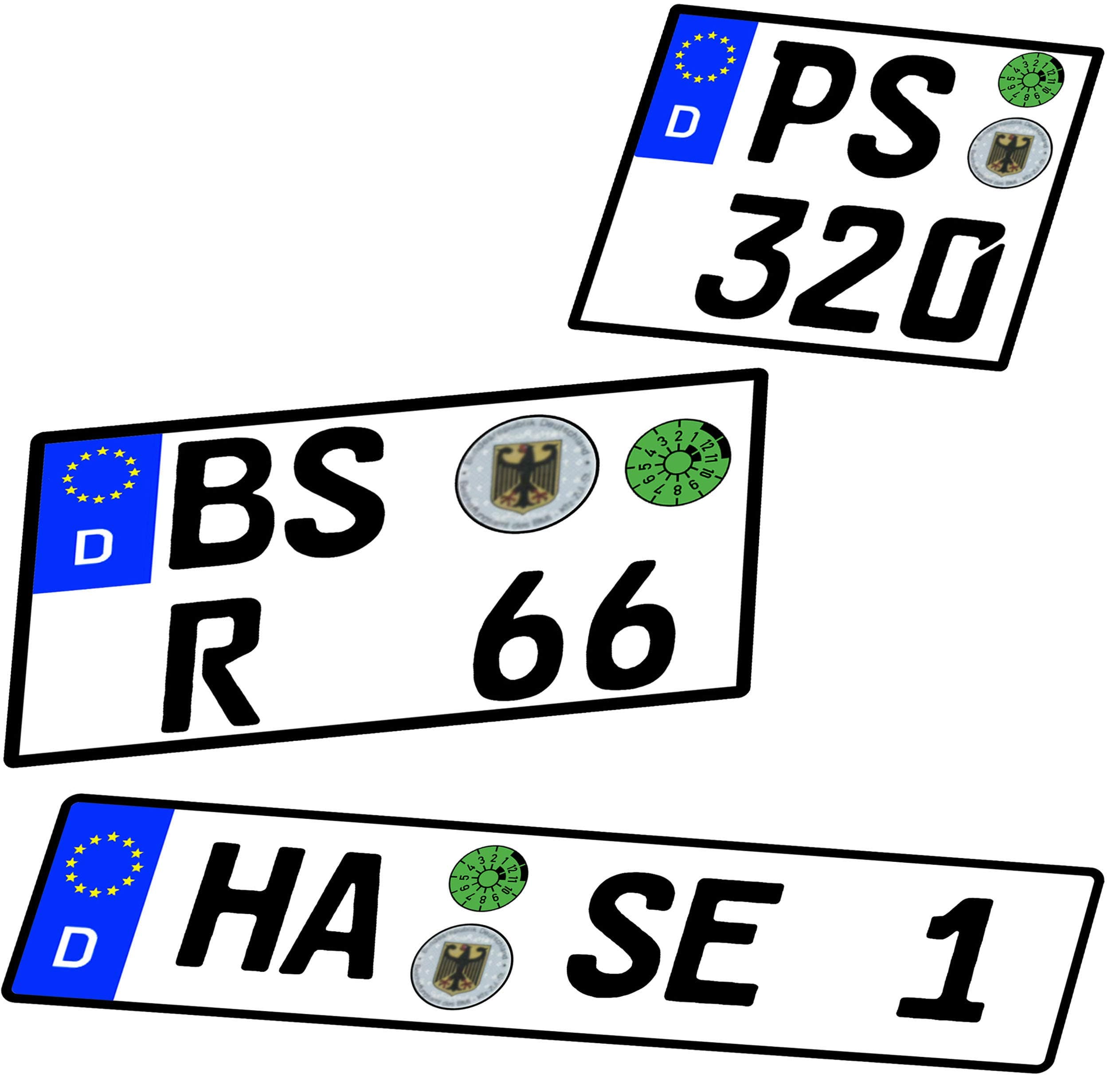 Wunschkennzeichen - Kennzeichen - 1/6-1/10-1/12-1/18-1/24-1/32-1/43-1/60-1/64-1/72-1/87 - Alles möglich - Auch Motorrad Nummernschild Wuns.. Motorrad - Maßstab - 1/10