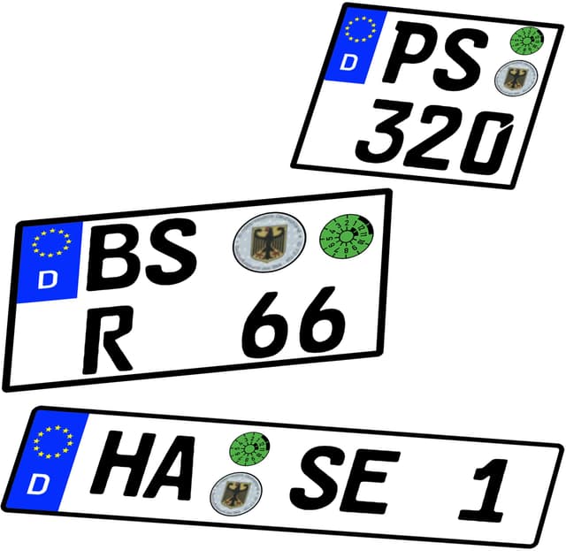Wunschkennzeichen - Kennzeichen - 1/6-1/10-1/12-1/18-1/24-1/32-1/43-1/60-1/64-1/72-1/87 - Alles möglich - Auch Motorrad Nummernschild Wuns.. Motorrad - Maßstab - 1/10
