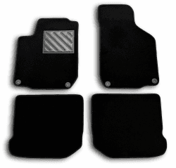 Fußmatten für VW Golf 4 von 1998 bis 2004, passgenau, rutschfest, verstärkter Absatzschoner aus Gummi, Ankerknöpfe, schwarz, Schwarz Angebot bei HelloDeals