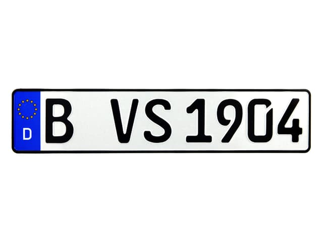 VooSale 1 Autoschild | Nummernschild | Fahrradträger-Kennzeichen | Kfz-Kennzeichen DIN-Zertifiziert und reflektiernd nach ihrem Wunsch geprägt 1 Kennzeichen
