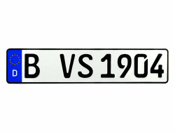 VooSale 1 Autoschild | Nummernschild | Fahrradträger-Kennzeichen | Kfz-Kennzeichen DIN-Zertifiziert und reflektiernd nach ihrem Wunsch geprägt 1 Kennzeichen Angebot bei HelloDeals