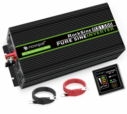 novopal 1500W KFZ reiner Sinus Spannungswandler-Auto Wechselrichter 12v auf 230v Umwandler-Inverter Konverter mit 2 EU Steckdose und USB-Port-inkl. 5 Meter Fernsteuerung-Spitzenleistung 3000 Watt PT1500W 12V Angebot bei HelloDeals