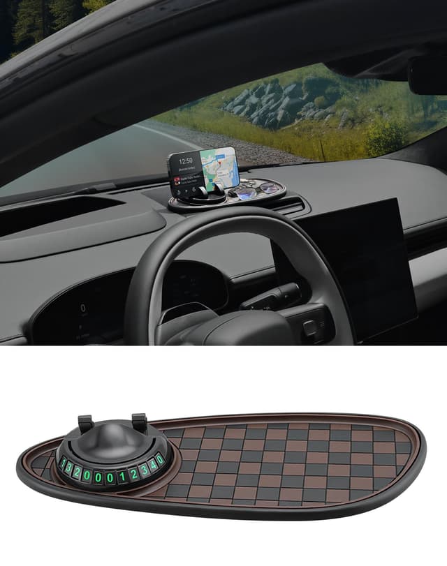 ePicsoa Multifunction Car Anti-Slip Mat Auto Universal Phone Holder, 3 in 1 Auto Antirutschmatte Handyhalterung, 360°Drehbare Handyhalterung Auto, für Auto-Innendekoration, Brillen, Handy-Pads