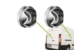 DAKEN 2er Set Saturn EVO Transportersicherung Sicherheitsschloss aus Edelstahl für Heck- u. Seitentür Angebot bei HelloDeals