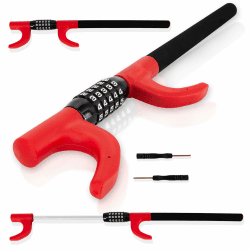 SCHMIDT security tools Lenkradkralle, Extra Langes Lenkradschloss, Wegfahrsperre, PKW Diebstahlschutz, Lenkradsperre mit schlüssellosem Zahlenschloss für Auto, Wohnmobil & LKW Angebot bei HelloDeals