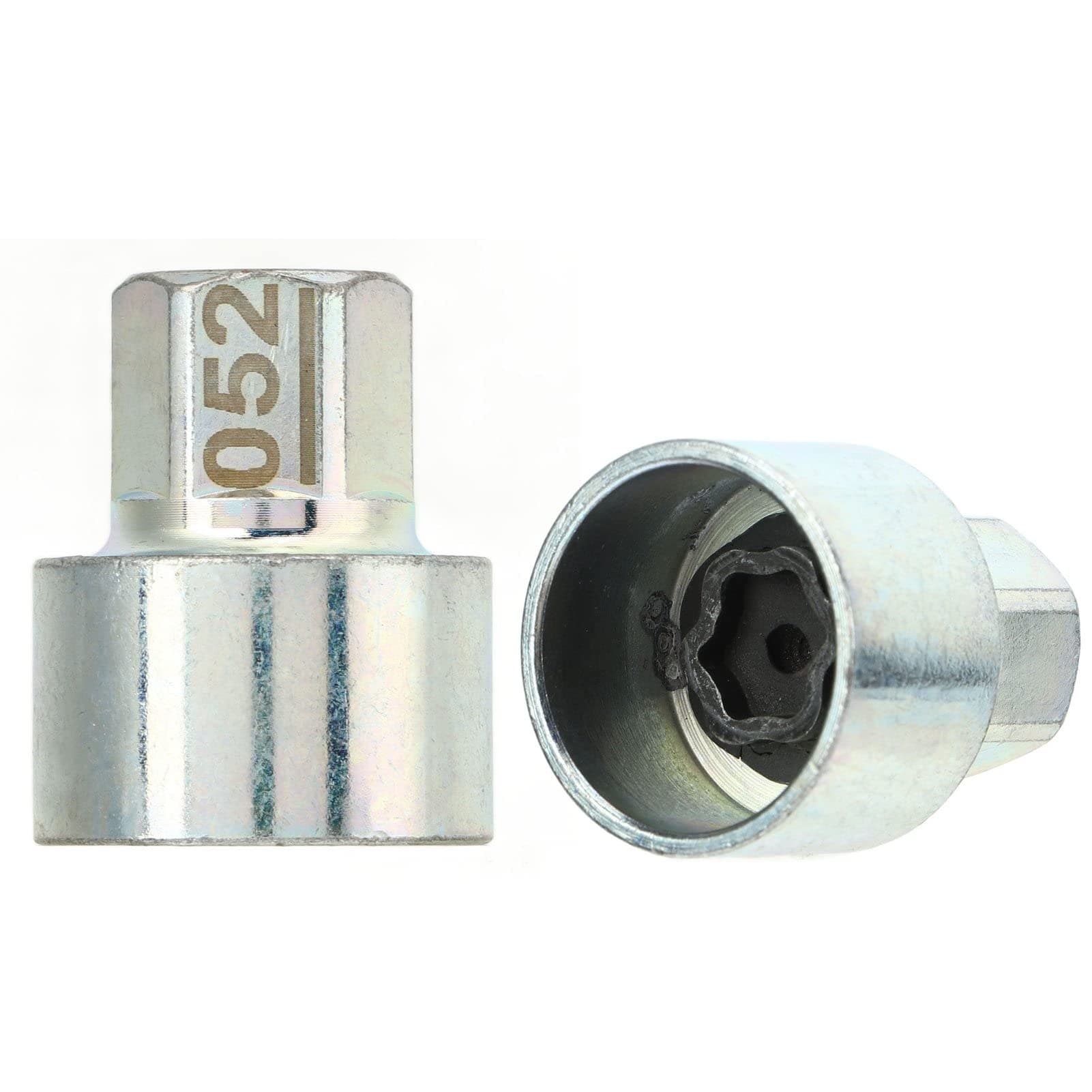 Aramox Rad Schloss Schlüssel Anti Diebstahl Lugnut Socket Notfall Lug Nuss Entferner Ersatz für 1 3 5 6 7Serie X1 X2 X3 X4 X5 X6 Z4 Reifen-Diebstahlsicherungsschraube (052)