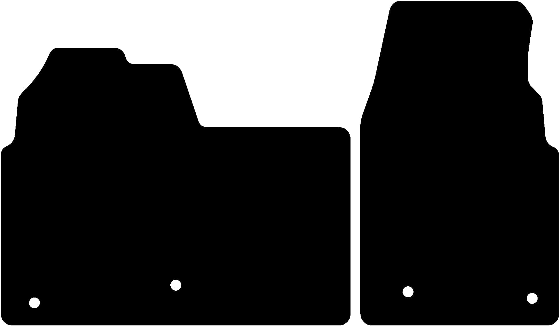 Kovvar Fußmatten passend für Volkswagen Transporter T7 2025-2025 Passend zur Ausführung: Vorne | Qualität: Basic Transporter T7 2025-2025 | Vorne Basic