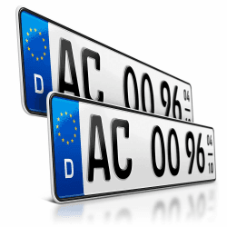 schildEVO 2 Kfz Saison Kennzeichen | OFFIZIELL amtliche Nummernschilder | DIN-Zertifiziert – EU Wunschkennzeichen mit individueller Prägung | Autokennzeichen | DHL Versand Angebot bei HelloDeals
