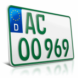 schildEVO 1 Kfz Kennzeichen GRÜN | 240 x 130 mm | Traktor | Anhänger & LKW | Steuerbefreit | Traktorkennzeichen Angebot bei HelloDeals