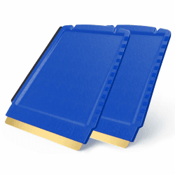 2 Eiskratzer Auto Messing Trapez - schnell, mühelos & schonend - 4 in 1 Murska Scheibenkratzer Auto - klein & praktisch - effizient sicher Schneekratzer Auto - Premium HIPS & Messingklinge - Blau 2x Blau Angebot bei HelloDeals