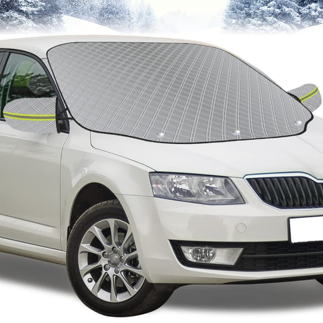 GADLANE Auto Frontscheibenabdeckung Winter - Magnetische Windschutzscheibenabdeckung - Faltbar, Extra Dick und Wasserdicht - für Frost, EIS, Schnee, Sonne - 145 x 118 cm Klein