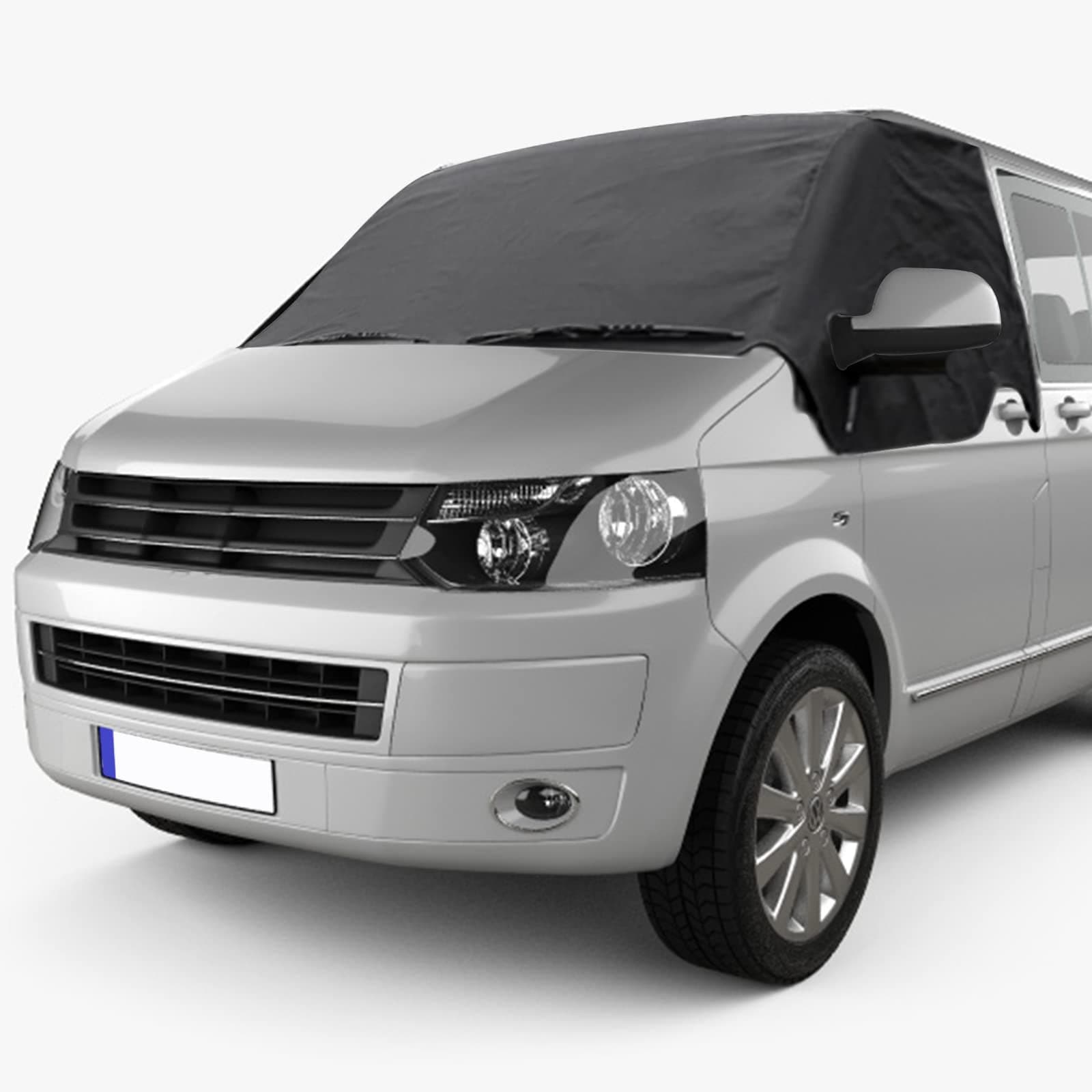 CICMOD Frontscheibenabdeckung für T5, 600D Oxford Stoff Anti Frost Ice Staub Fensterfront Abdeckung Sonnenschutz für V-W Wohnmobil Vans