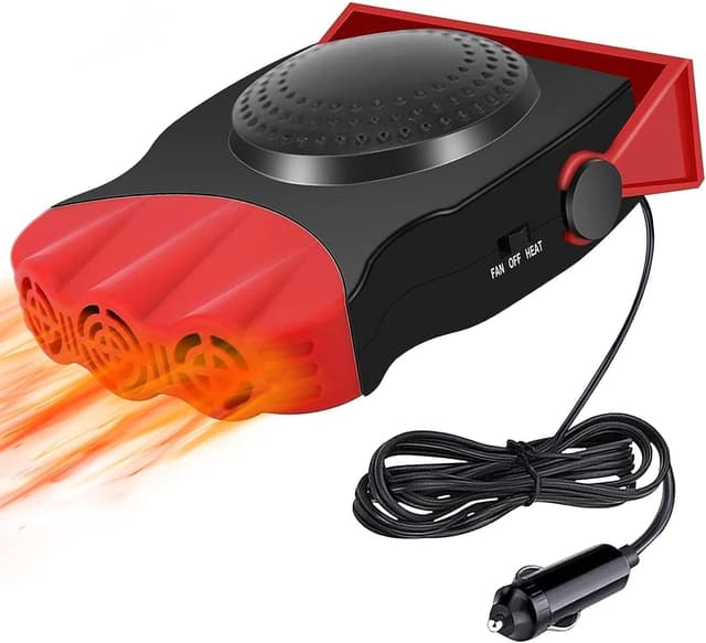 Leaflai Car Heater 12V Defroster & Defogger -150W Fan Plugs into Cigarette Lighter for Quick Windshield Defrosting and Interior Cooling Rot