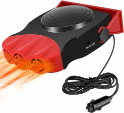 Leaflai Car Heater 12V Defroster & Defogger -150W Fan Plugs into Cigarette Lighter for Quick Windshield Defrosting and Interior Cooling Rot Angebot bei HelloDeals