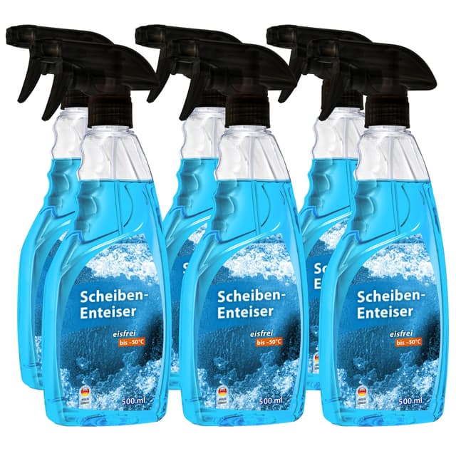 Richter Chemie | Scheibeneteiser Spray für Auto Winschutzscheibe | bis -50° Eisfrei | 6 x 500ml | schnelle Enteisung im Winter 6 x 500 ml