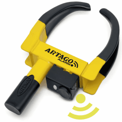 ARTAGO ART872 Hochwertige Radkralle 2in1 Ohne/Mit Alarm 120dB+LED, Die Sicherste Parkkralle, Patentiert, Rostgeschützt, Wegfahrsperre Reifenkralle für Auto Wohnmobil Wohnwagen Anhänger Angebot bei HelloDeals