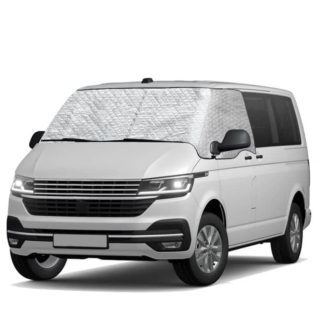 CICMOD Scheibenabdeckung für T5 T6 Transporter Windschutzscheiben Abdeckung Anti Frost Ice Staub Fenster Abdeckung Sonnenschutz für V-W Wohnmobil Vans