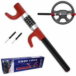 Lenkradkralle Lenkradschloss Zahlenschloss 5-stelliger 100000 Gruppen Sicherheitscode, Lenkrad Diebstahlsicherung Lenkradsperre Diebstahlschutz Radkralle 46-68,5cm für Auto Wohnmobil LKWs PKW KFZ Angebot bei HelloDeals